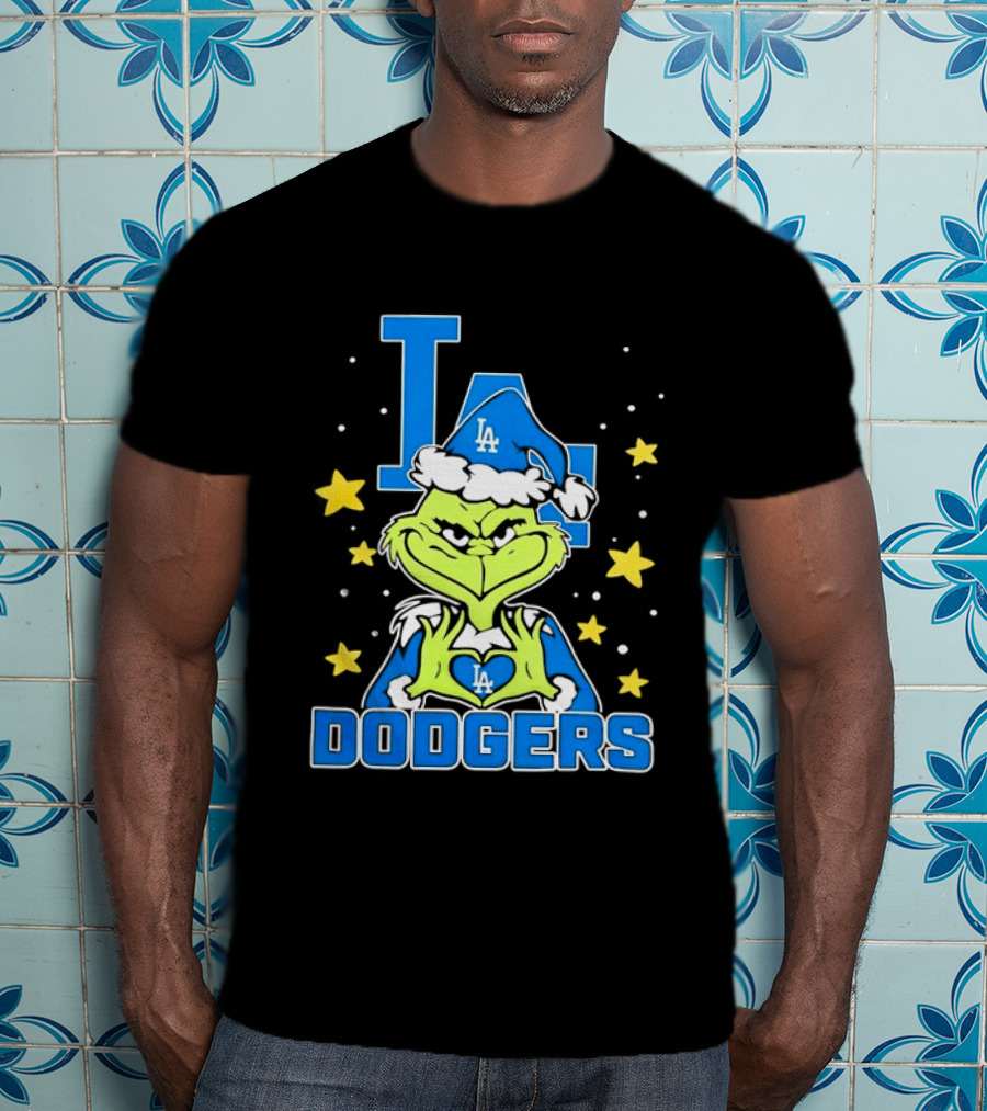 Grinch Los Angeles Dodgers Christmas 2026 Love LA Dodgers T-Shirt