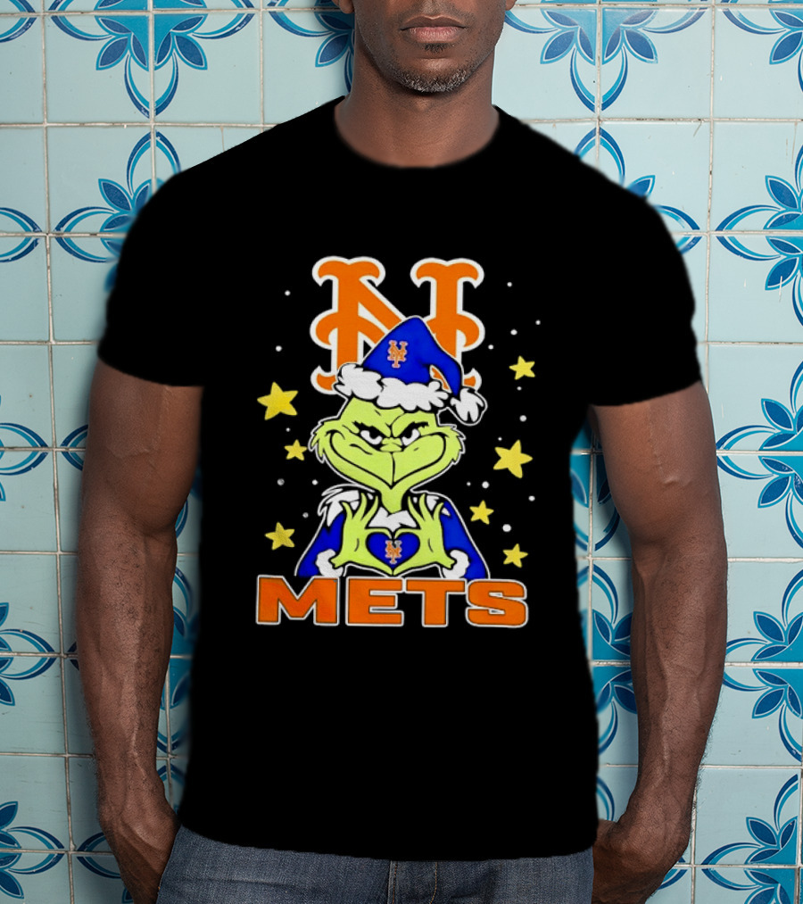 Grinch Met Love New York Mets Christmas 2026 T-Shirt