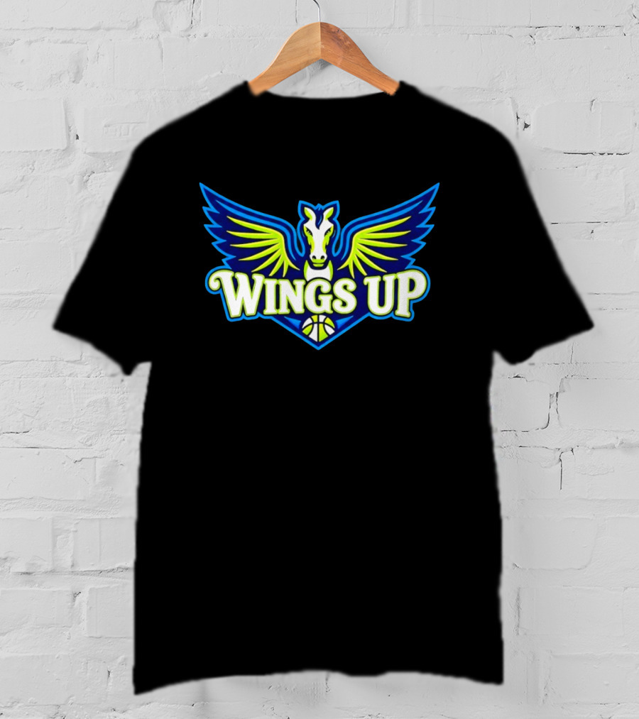 Wings Up Dallas Wings Basketball Game Day 2026 Pegasus T-Shirt