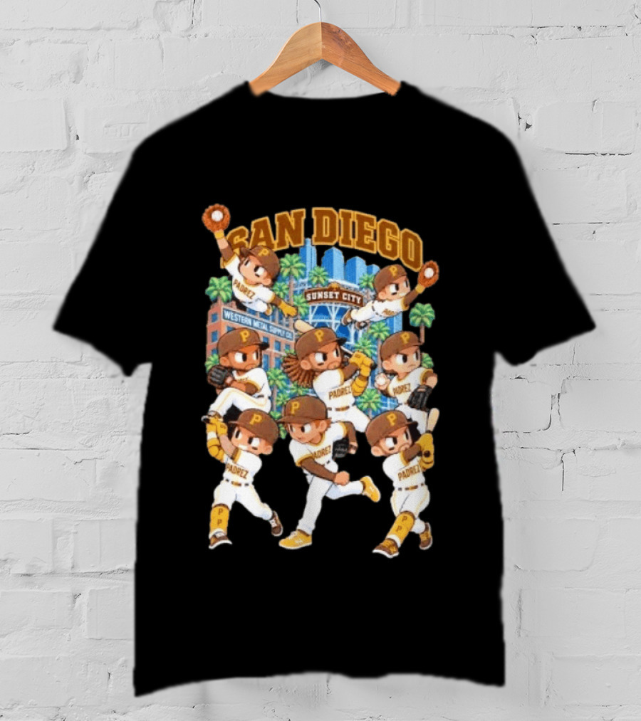 San Diego Padres Sunset City Western Metal Supply Co Players T-Shirt
