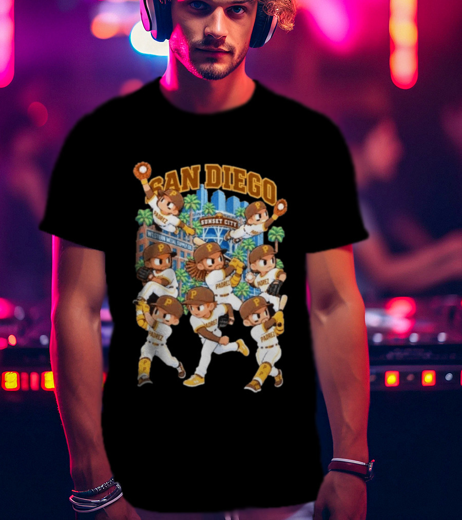 San Diego Padres Sunset City Western Metal Supply Co Players T-Shirt