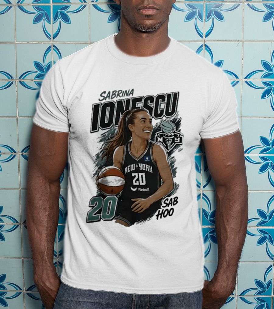 New York Liberty Sabrina Ionescu 2026 20 Sab Hoop T-Shirt