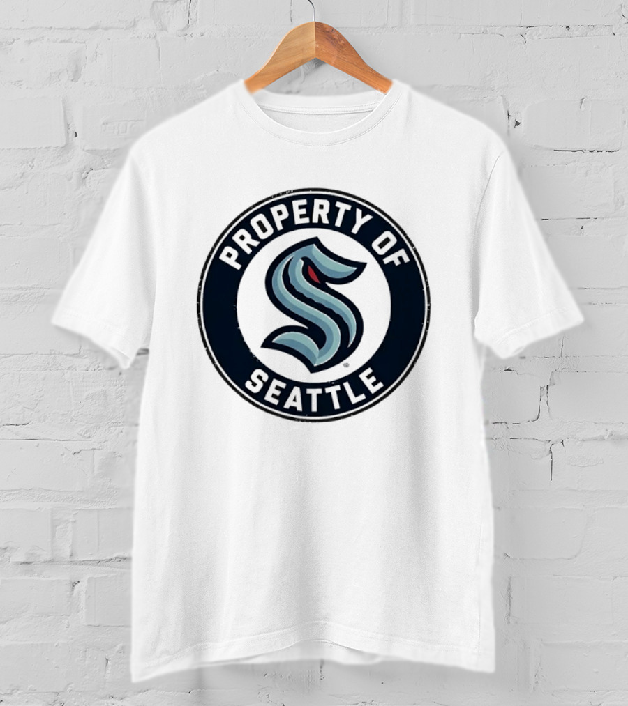Property Of Seattle Kraken Distressed Circle T-Shirt