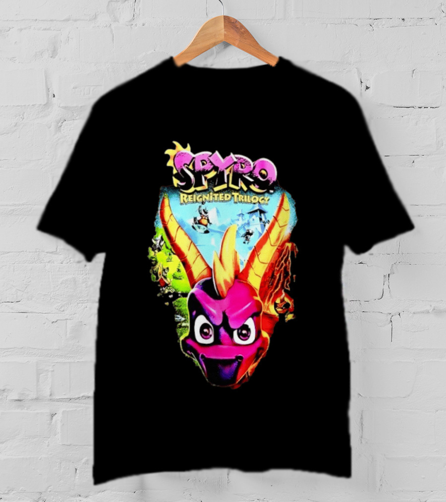 Spyro Reignited Trilogy PlayStation Game Dragon Character Image T-Shirt