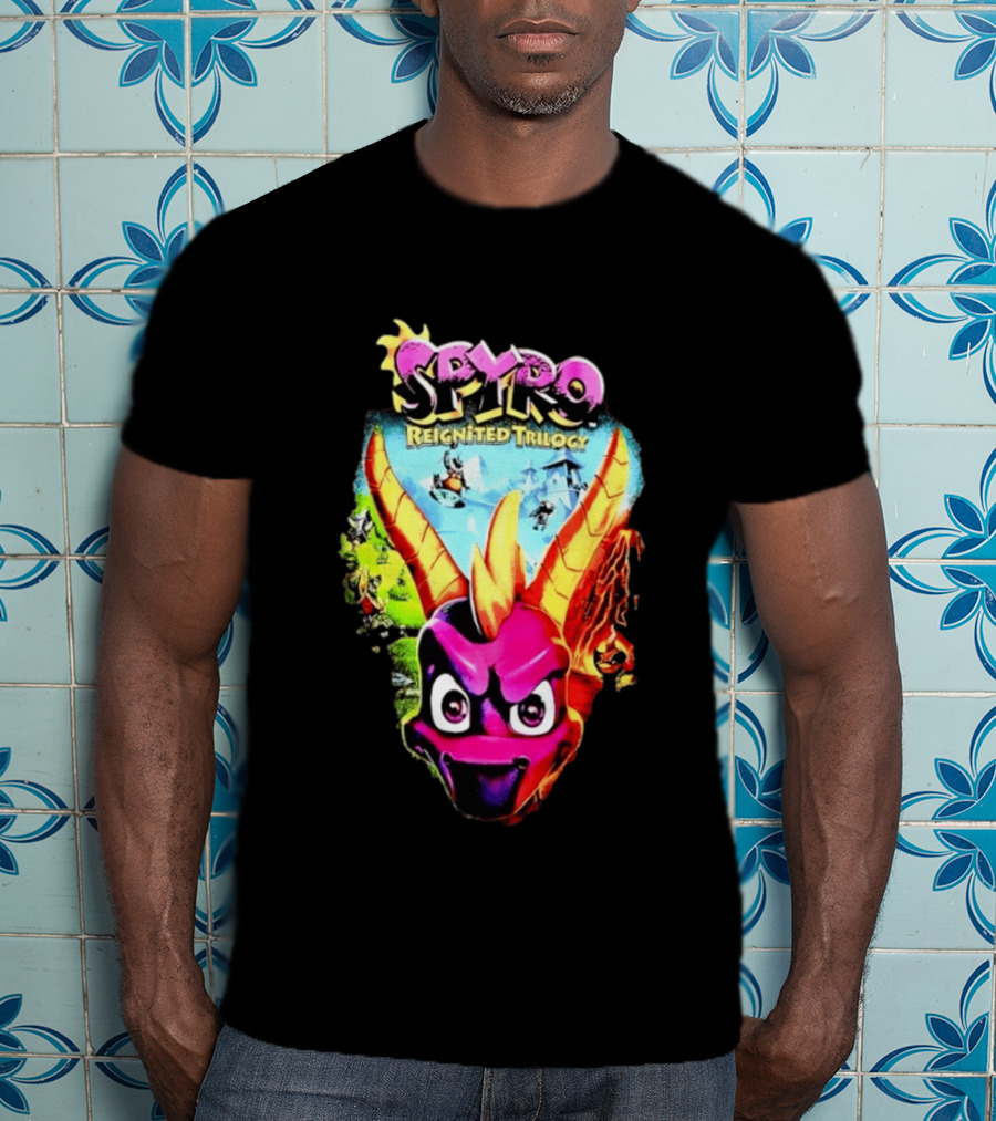 Spyro Reignited Trilogy PlayStation Game Dragon Character Image T-Shirt