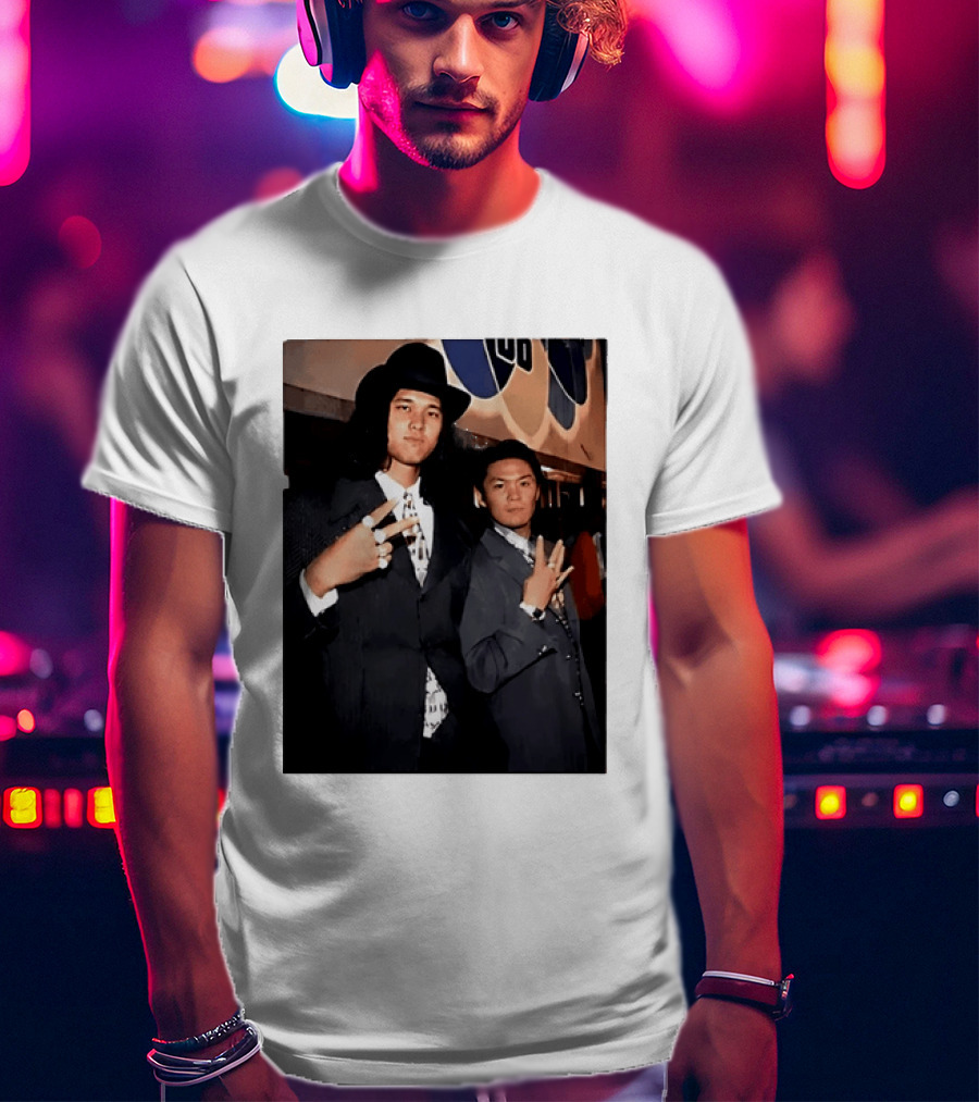 Shohei Ohtani And Ippei Mizuhara Cubbies Style Polaroid T-Shirt