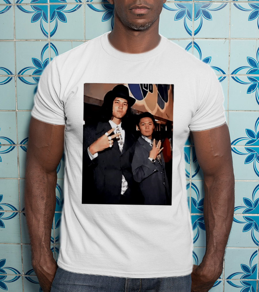 Shohei Ohtani And Ippei Mizuhara Cubbies Style Polaroid T-Shirt