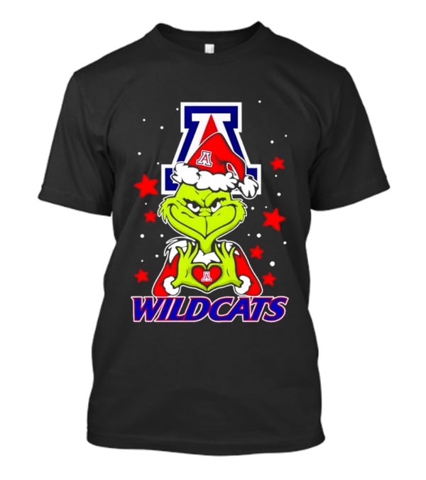 Arizona Wildcats Christmas Grinch NCAA Fan Gear T-Shirt