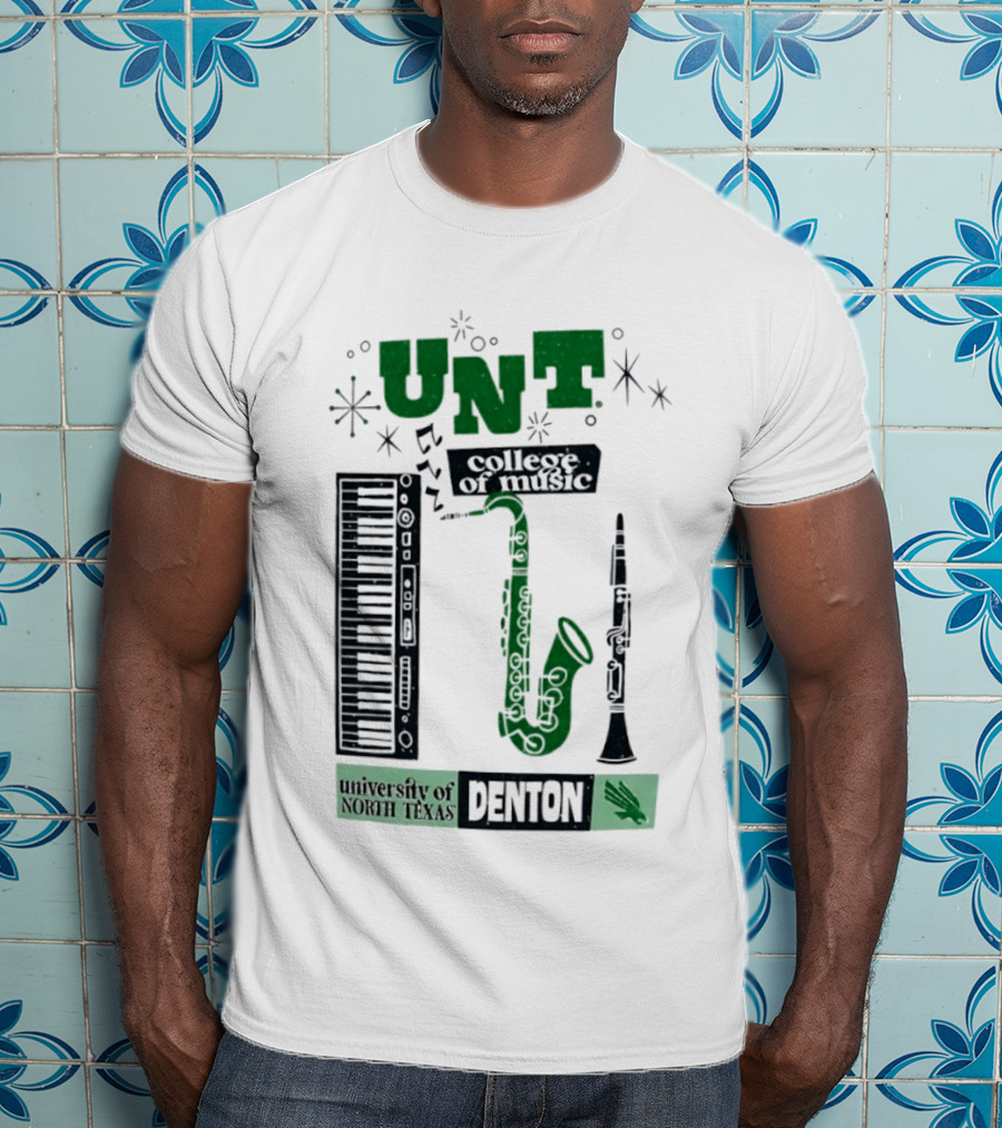 UNT College Of Music University Of North Texas Denton Music Instruments T-Shirt