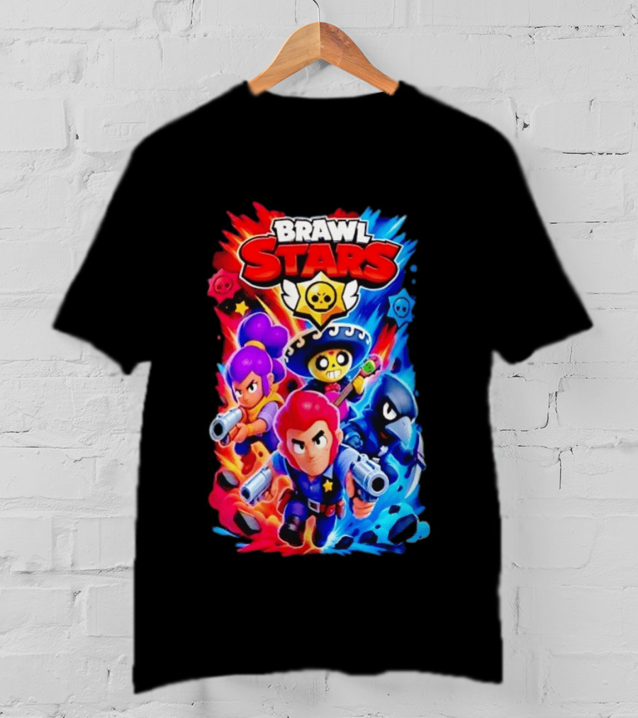 Brawl Stars Characters Action Group Gaming Showdown T-Shirt