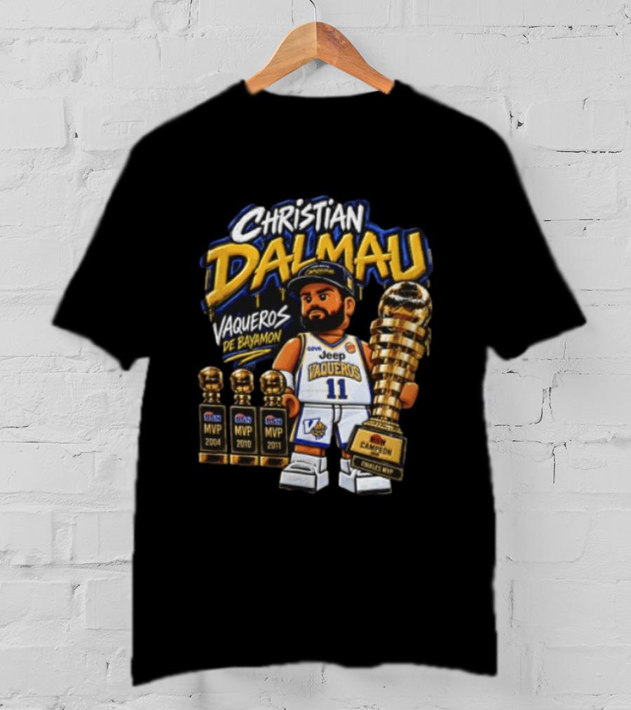 Christian Dalmau Vaqueros De Bayamon Jeep MVP Finals Champion Lego T-Shirt
