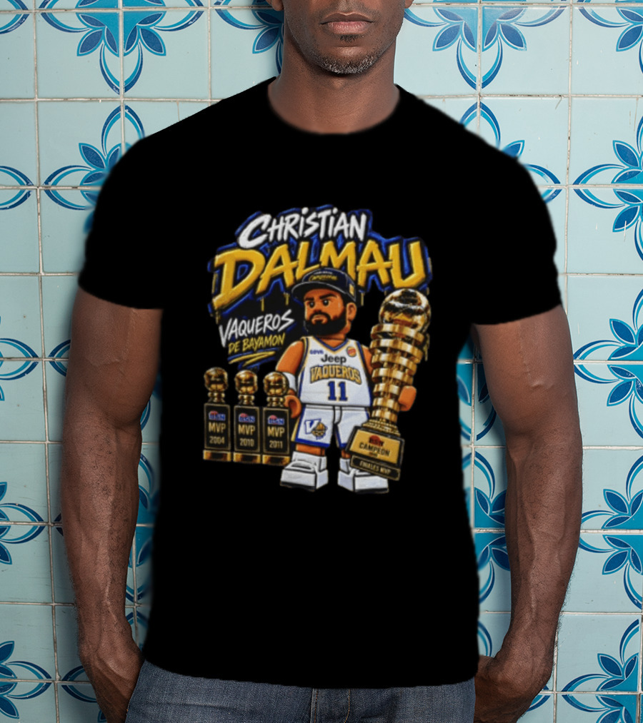 Christian Dalmau Vaqueros De Bayamon Jeep MVP Finals Champion Lego T-Shirt