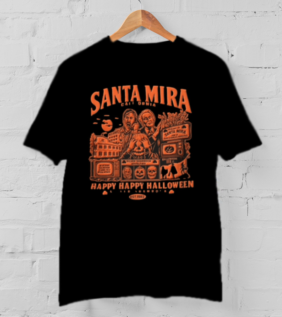 Santa Mira Dan O Herlihy Halloween III Silver Shamrock Happy Happy Halloween T-Shirt
