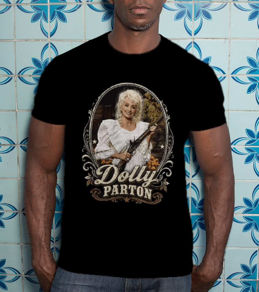 Dolly Parton Decorative Oval Frame With Musket T-Shirt