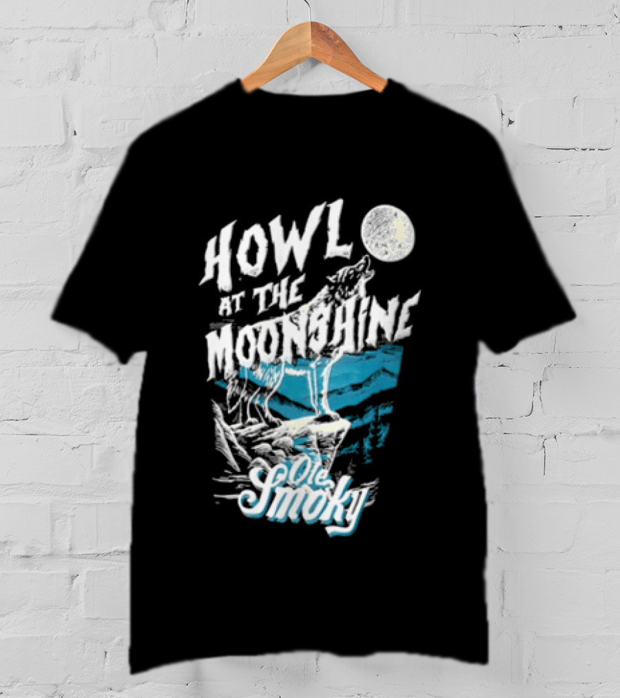 Ole Smoky Howl At The Moonshine Wolf Howling Full Moon T-Shirt
