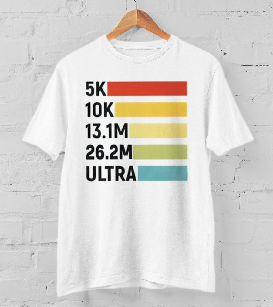 5K 10K 13.1M 26.2M Ultra Running Distance Chart T-Shirt