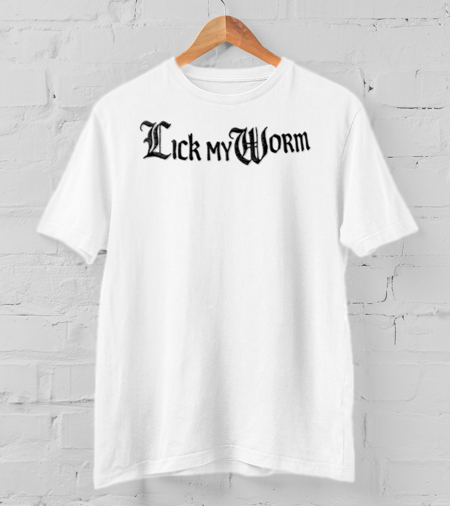 Alexander Skarsgård Lick My Worm Fantasy Lettering T-Shirt