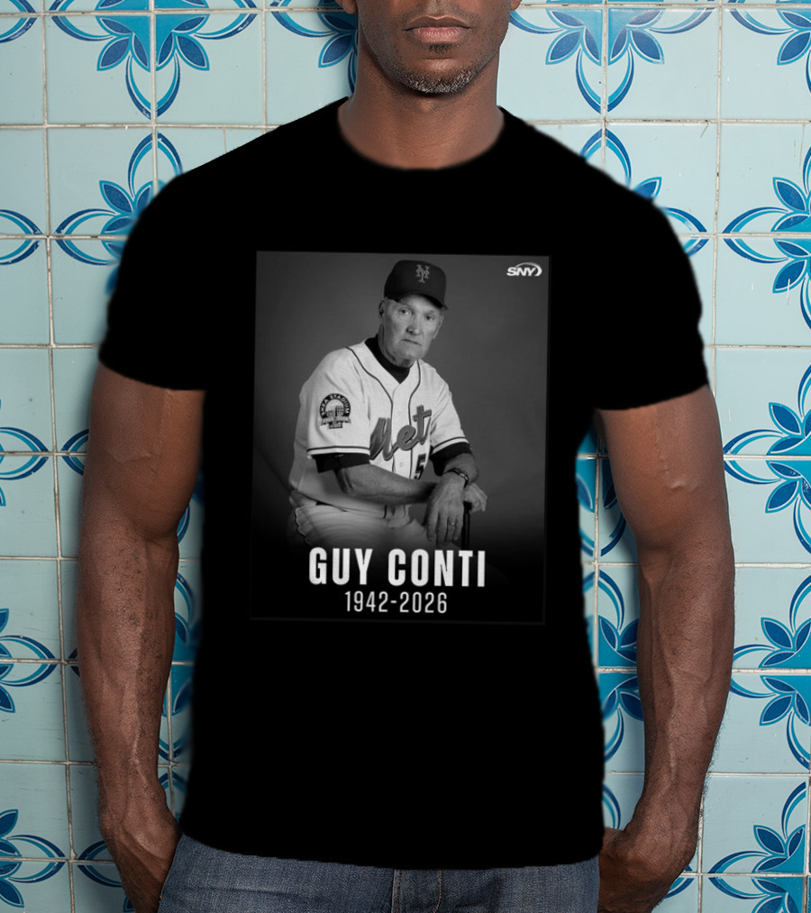 Guy Conti 1942 2026 Mets Coach SNY Memoriam T-Shirt