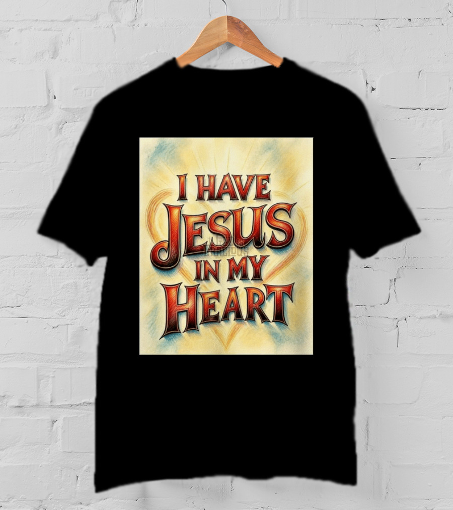 I Have Jesus In My Heart Christian Faith Message T-Shirt