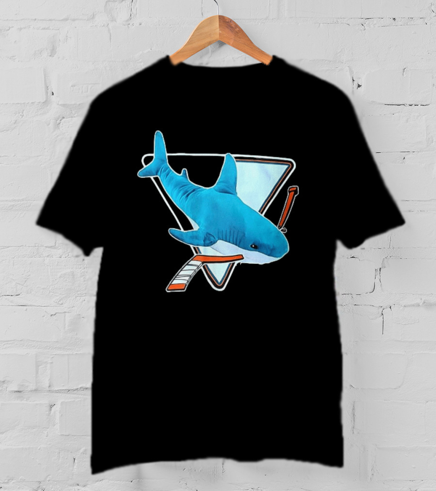 San Jose Sharks Hockey Stick Triangle Plush Toy T-Shirt