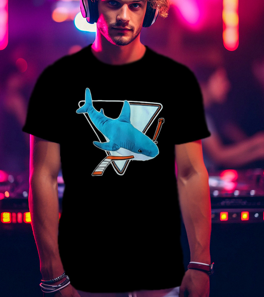 San Jose Sharks Hockey Stick Triangle Plush Toy T-Shirt