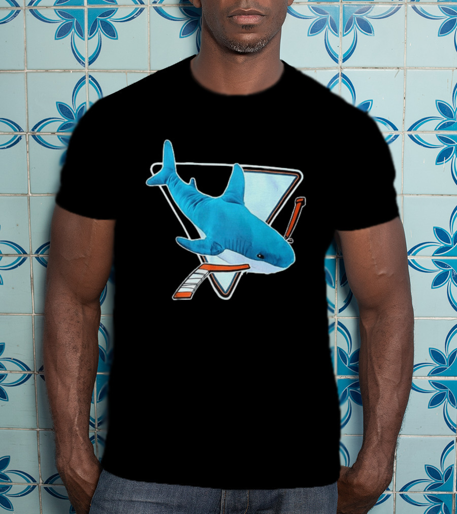 San Jose Sharks Hockey Stick Triangle Plush Toy T-Shirt