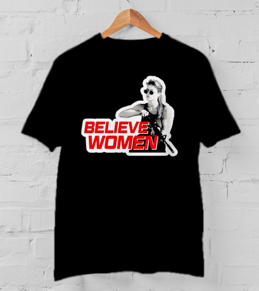 Believe Women Sarah Connor Terminator Halftone T-Shirt