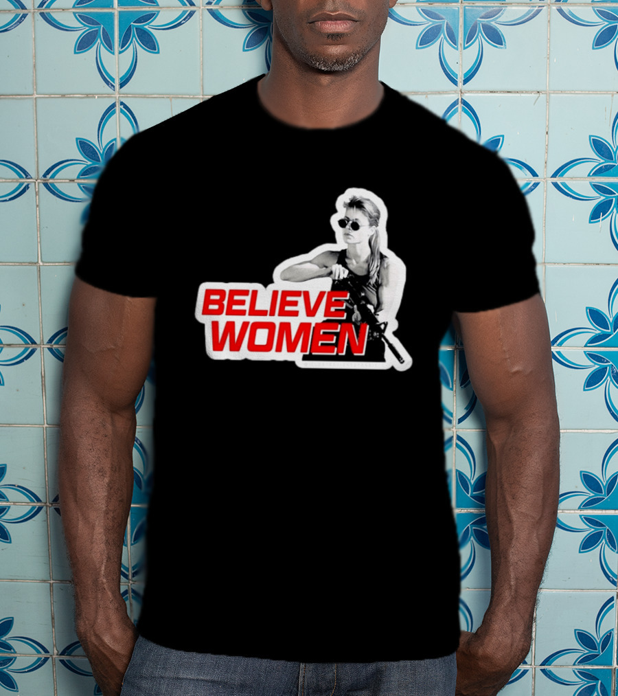 Believe Women Sarah Connor Terminator Halftone T-Shirt