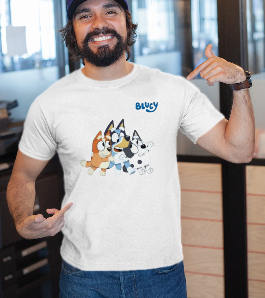 Bluey And Friends Bingo Muffin Heeler Cartoon Characters T-Shirt