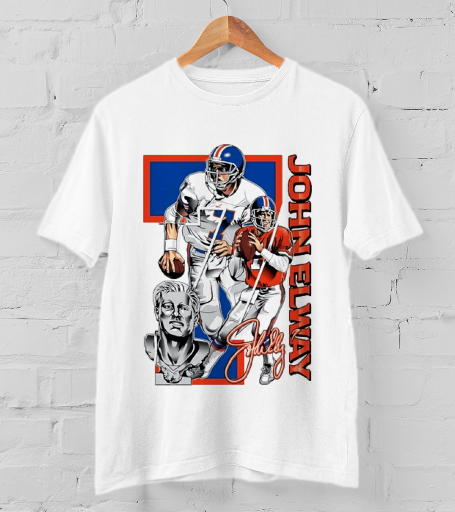 John Elway Denver Broncos Number 7 Quarterback T-Shirt
