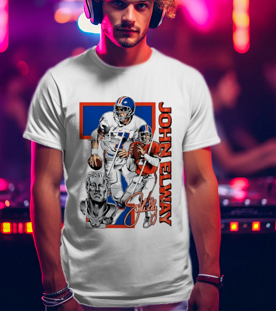 John Elway Denver Broncos Number 7 Quarterback T-Shirt