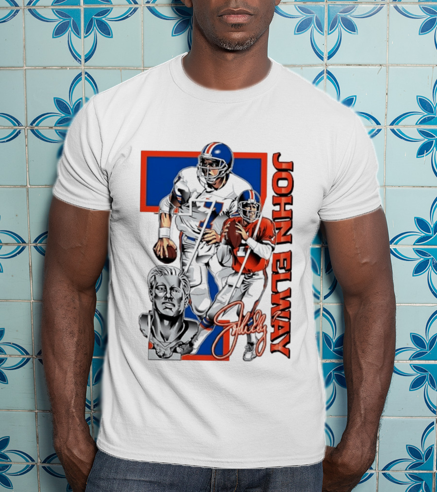 John Elway Denver Broncos Number 7 Quarterback T-Shirt