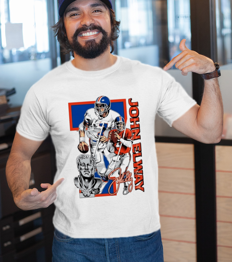 John Elway Denver Broncos Number 7 Quarterback T-Shirt