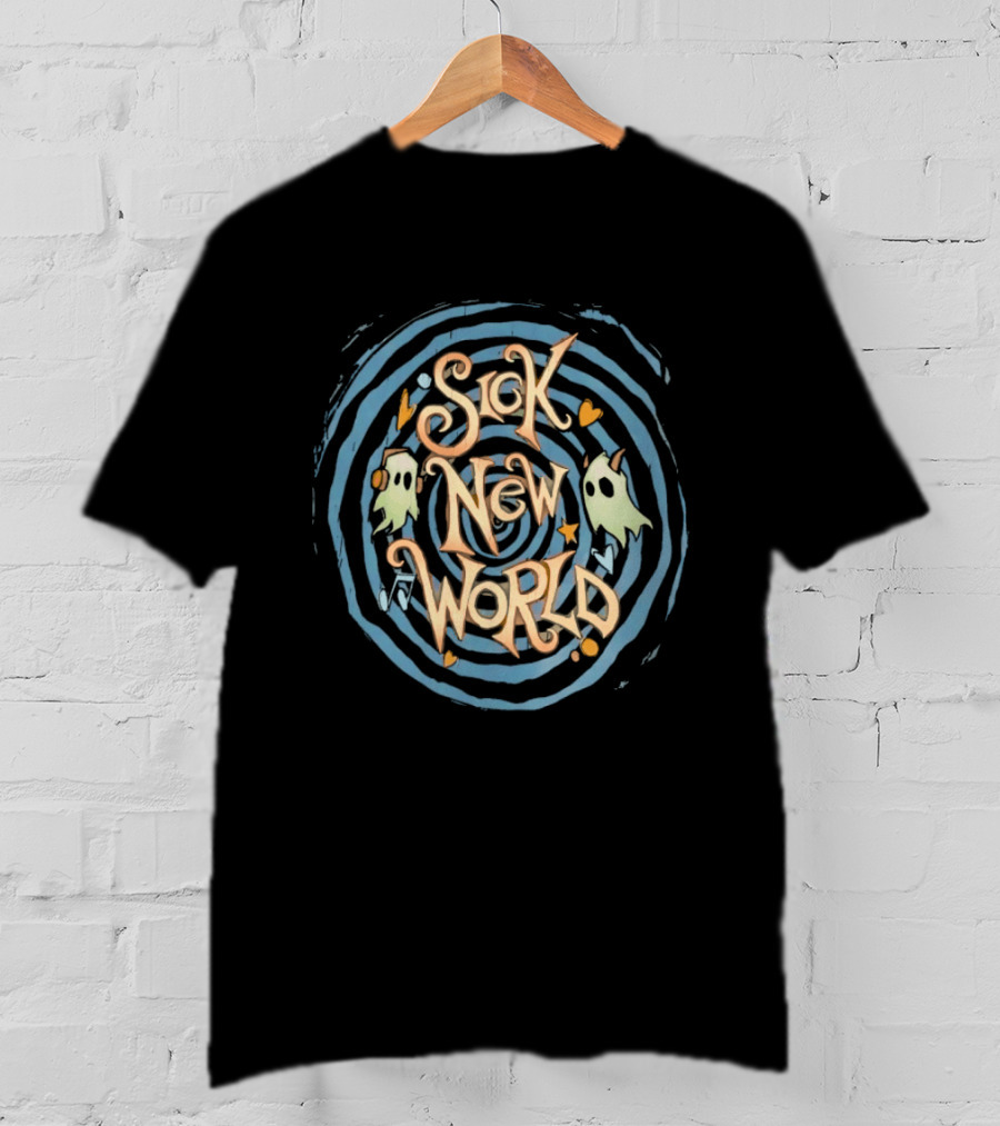 Sick New World Festival Nu Metal Rock Concert Ghosts Hearts Spiral T-Shirt