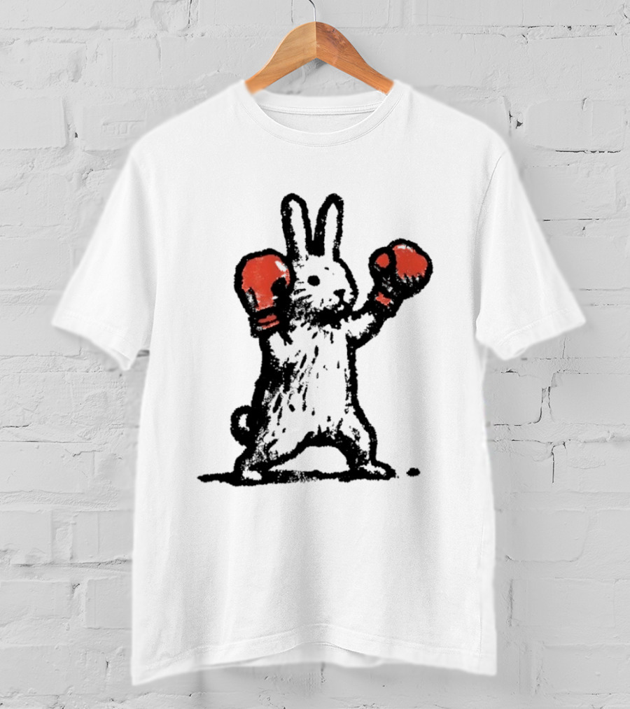 Boxing Rabbit Fighter Animal Sports Distressed T-Shirt