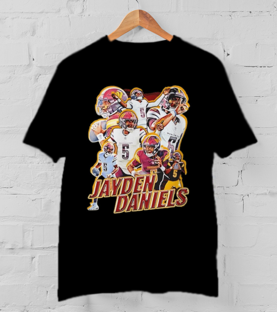 Jayden Daniels Washington Commanders Quarterback Number 5 T-Shirt