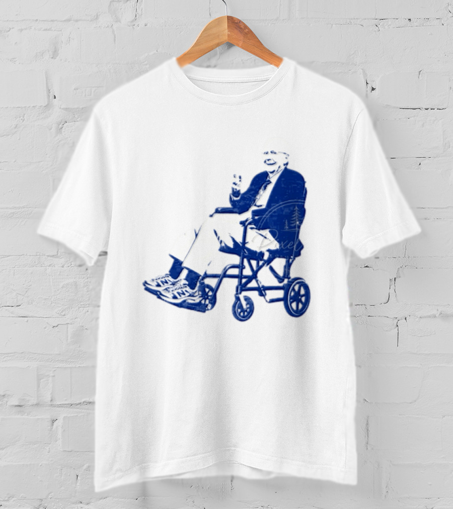 Kentucky Political Humor Go For Two Finger Man In Wheelchair Sneakers T-Shirt