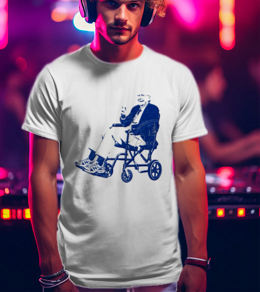 Kentucky Political Humor Go For Two Finger Man In Wheelchair Sneakers T-Shirt
