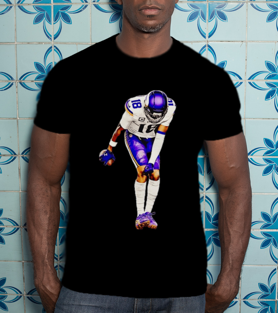 Justin Jefferson 18 Minnesota Vikings Football Player Celebration T-Shirt