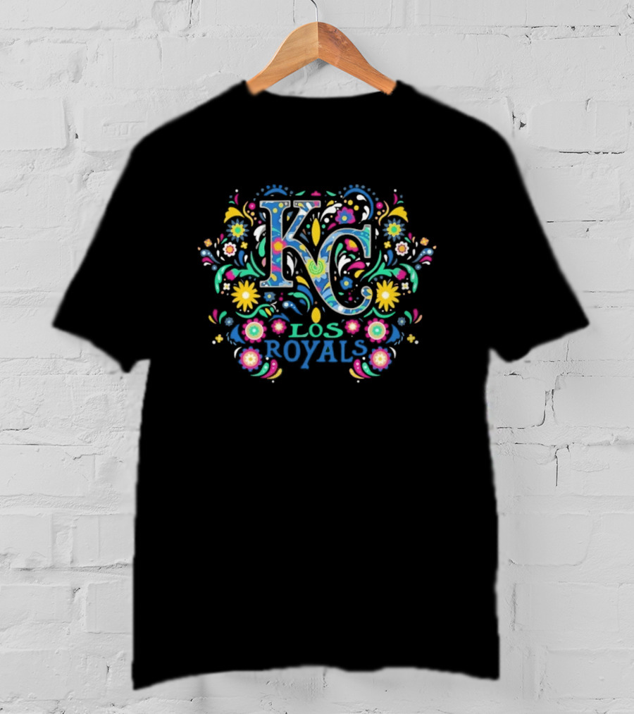 Kansas City Royals Los Royals Dia De Los Muertos Floral MLB 2026 T-Shirt
