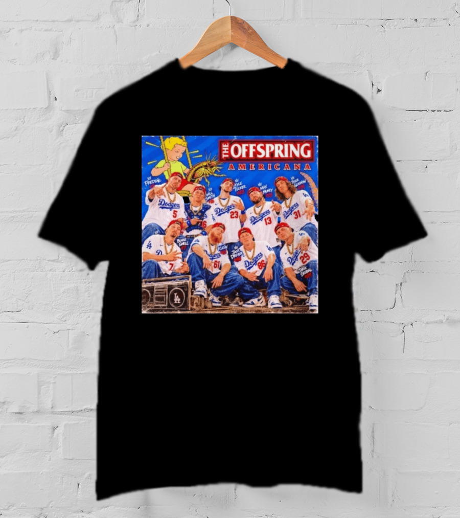The Offspring Americana Dodgers Players Freddie Klein May Tride Tucek Vante Manny Salty Blake Joey T-Shirt
