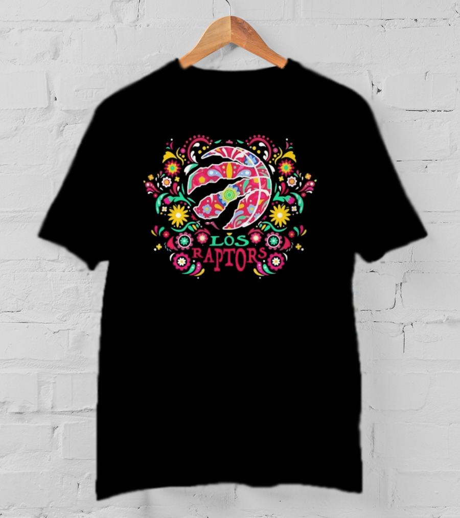 Toronto Raptors Dia De Los Muertos Floral NBA 2026 Los Raptors T-Shirt