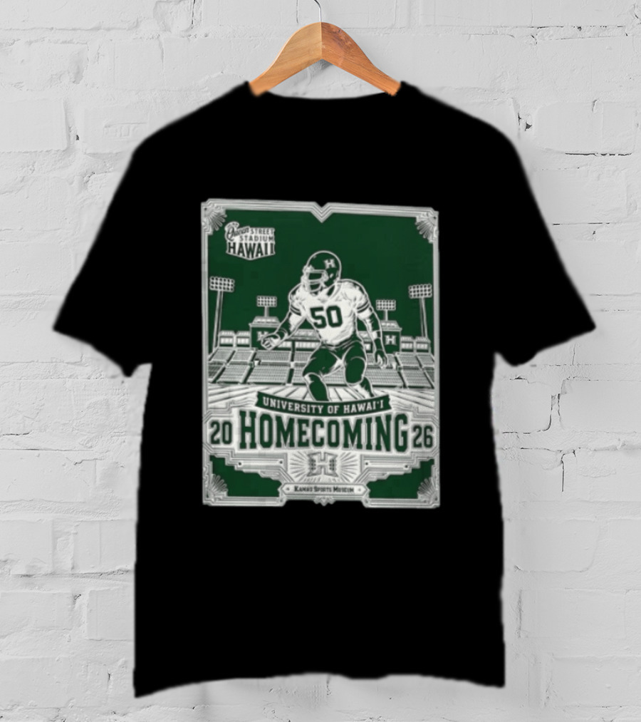 Queen Street Stadium Hawaii University Of Hawaii Homecoming 2026 Kanui Sports Museum T-Shirt