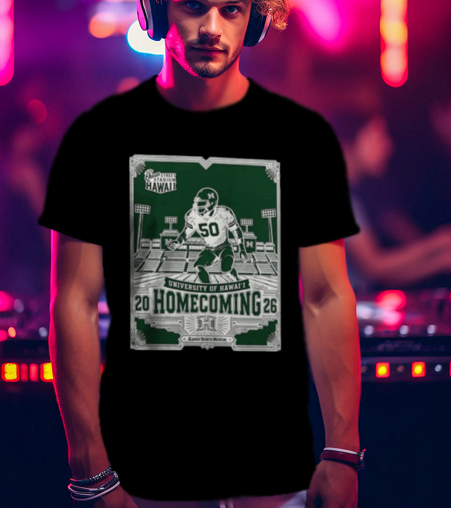 Queen Street Stadium Hawaii University Of Hawaii Homecoming 2026 Kanui Sports Museum T-Shirt