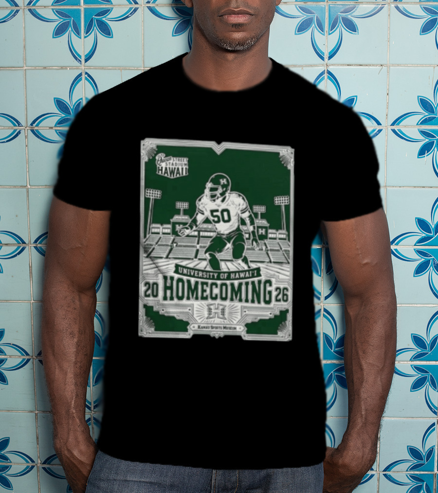 Queen Street Stadium Hawaii University Of Hawaii Homecoming 2026 Kanui Sports Museum T-Shirt