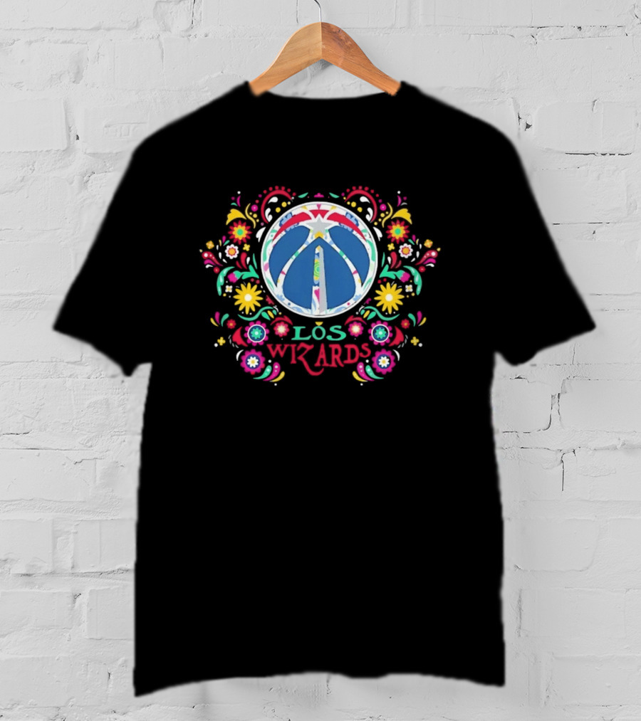 Washington Wizards Los Wizards Dia De Los Muertos Floral NBA 2026 T-Shirt