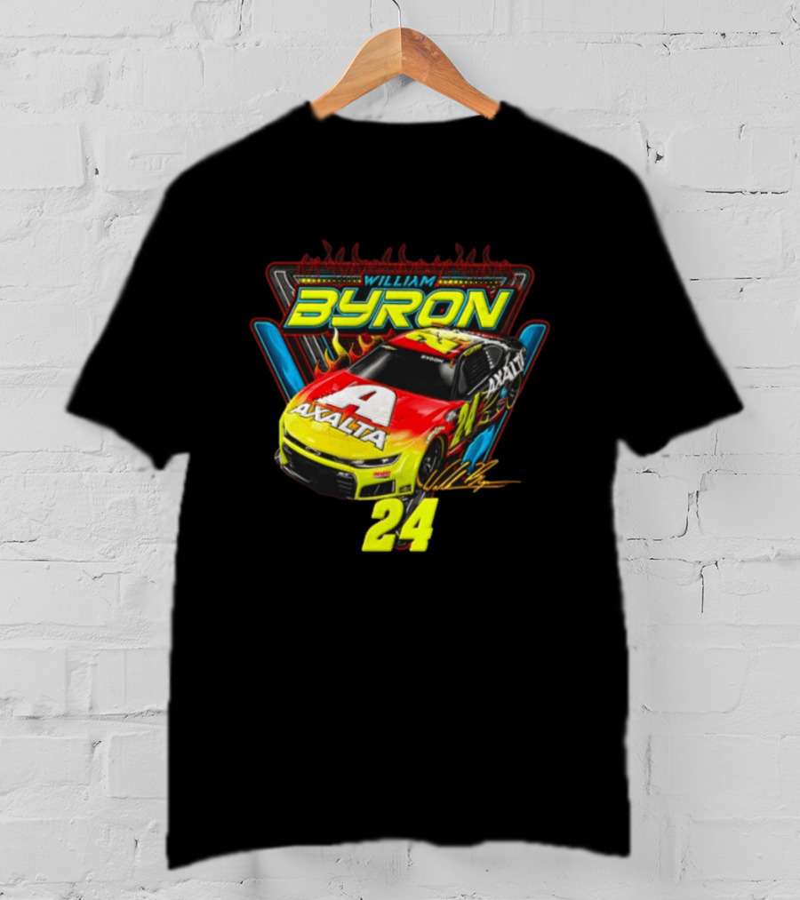 William Byron Axalta Flame Phoenix Car 24 Racing T-Shirt
