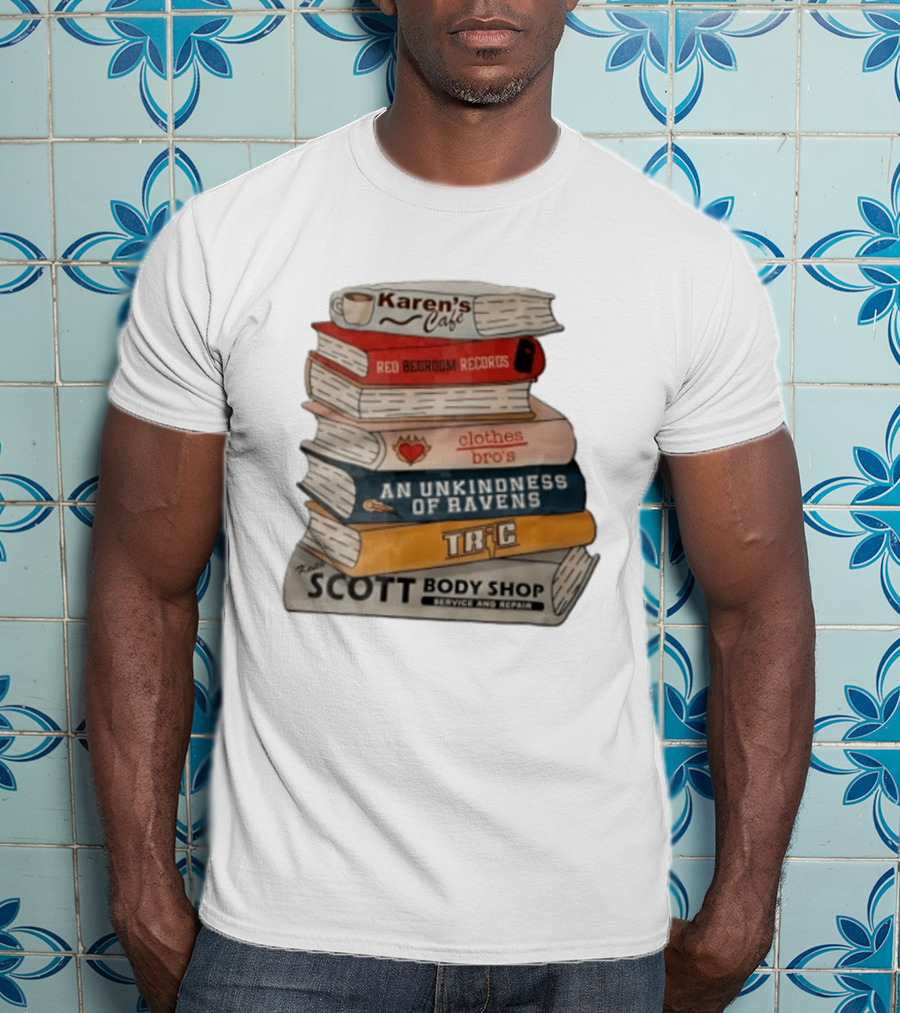 Karen's Cafe Red Bedroom Records Clothes Bros An Unkindness Of Ravens TRIC Keith Scott Body Shop T-Shirt