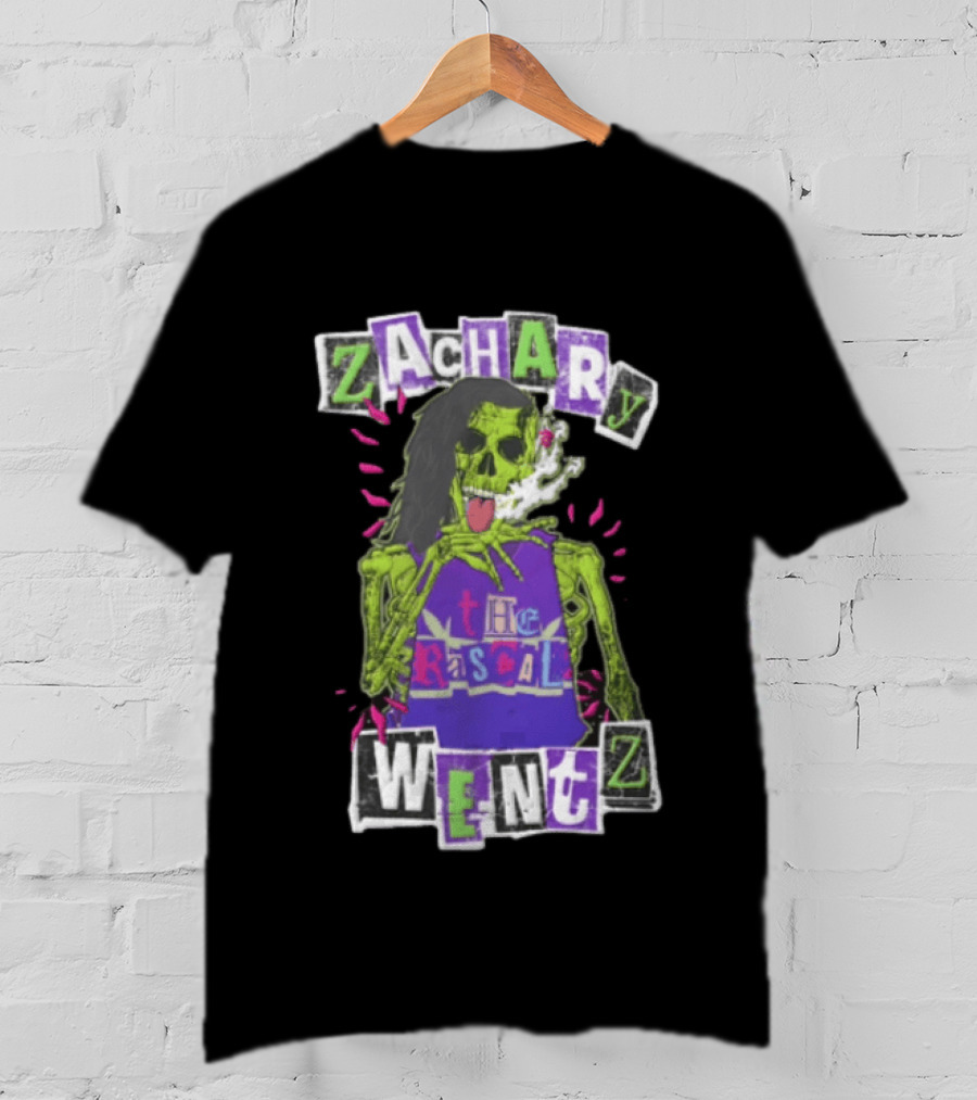 Zachary Wentz The Rascal Green Skeleton Smoking T-Shirt