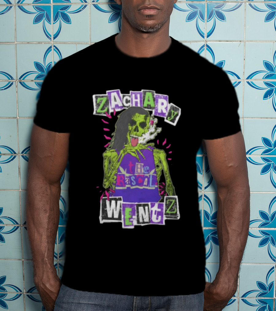 Zachary Wentz The Rascal Green Skeleton Smoking T-Shirt